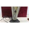 Image 9 : Brass Golfer Pen Set 10'' H , Lamp with Pearl Style Finish Shade