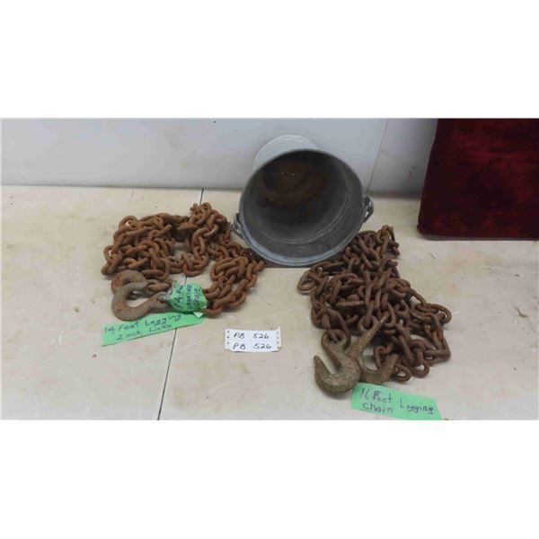 2 Logging Chains with 2'' Links (1) 14ft (1) 16ft 