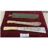 Image 1 : 2 Machetes 19 1/2'' & 21 1/2'' Long with Sheath 