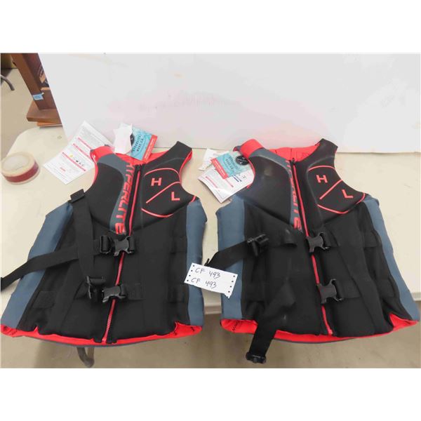 2 New Hyperlite Life Jackets Size Medium 