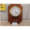 Image 1 : Bulova 24 Hour Clock on Wood 12'' x 17'' 