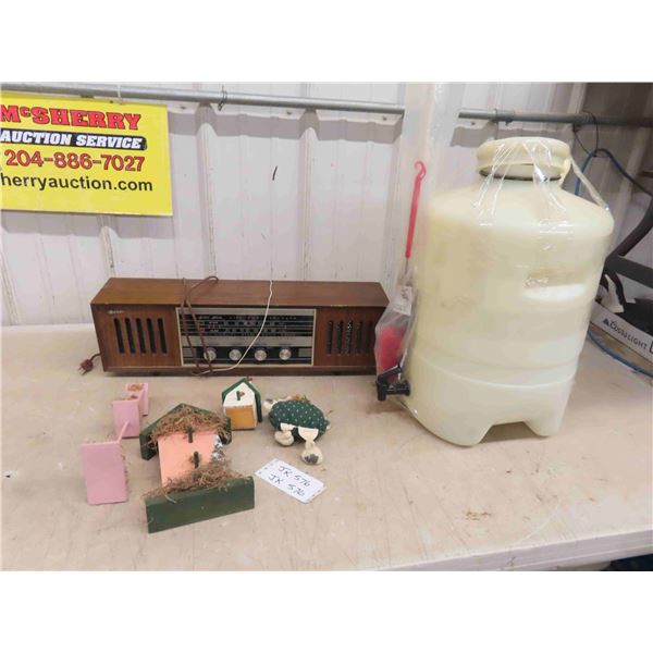 Strauss AM/FM Radio , Wine/Beer Making Kit, Wooden Table Ornaments