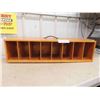 Image 1 : Wooden Pigeon Hole Portable Shelf 35'' x 9 1/2'' x 9 1/2'' 