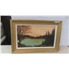 Image 1 : Framed Painting on Canvas 'AG Besant' 20'' x 30'' 