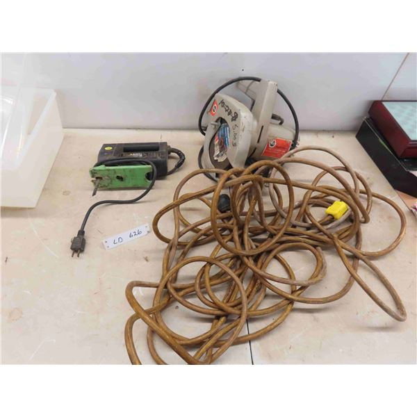 Power Tools : Black and Decker Jigsaw, 7 1/4'' Circular Saw, Extension Cord