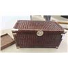 Image 2 : Wicker Travel Basket with Trays 16'' x 31 1/2'' x 16'' 