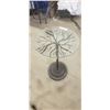 Image 1 : Decorative Stand Wrought Iron with Glass Top 24'' H x 16'' Across 