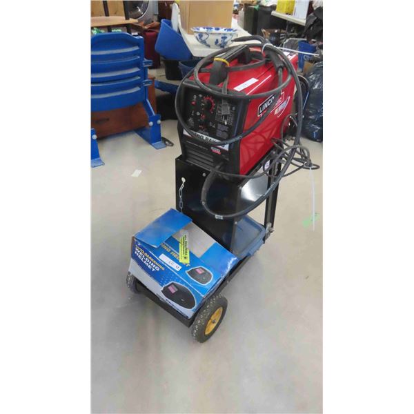 Lincoln Mig Pak 10 Welder with Cart , Auto Flash Helmet