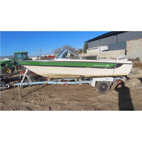 1975 Starcraft 16ft Fiberglass Boat - Newer Steering System, 2 Gas Tanks, 