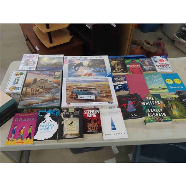 Jigsaw Puzzles + Novels : Stephen King, Nancy Drew & More 