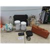 Image 1 : 2 Canisters , Vases, Decanters, Garman GPS , Brief Case , Aroma Therapy 
