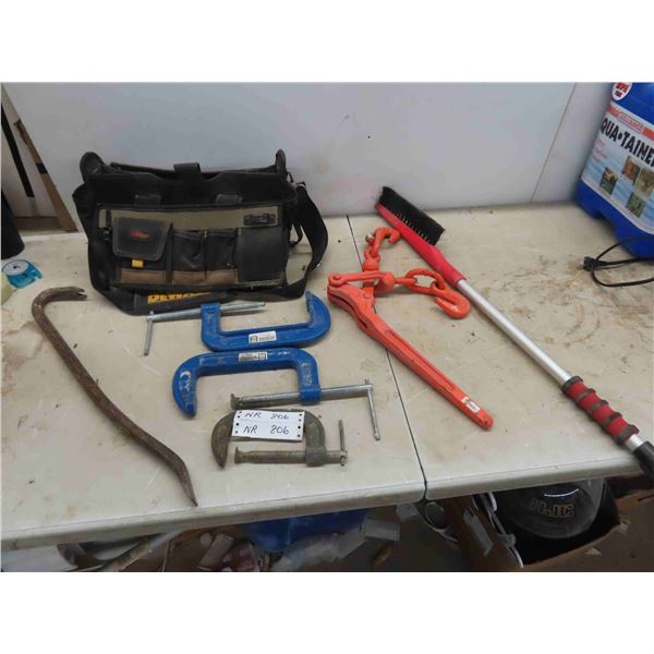 C Clamps , Load Binder , Tool Pouch , Crow Bar , Snow Brush , Caution Sign 