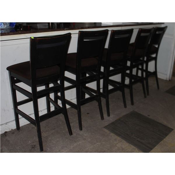 LOT OF 5 BAR HEIGHT CHAIRS