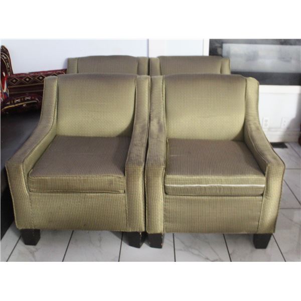 LOT OF 4 ARM CHAIRS