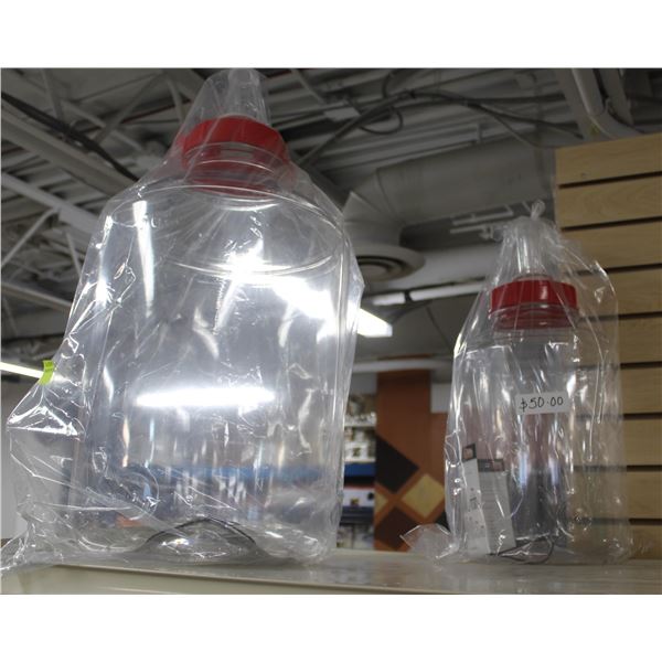 LOT OF 2 PLASTIC CARBOUYS