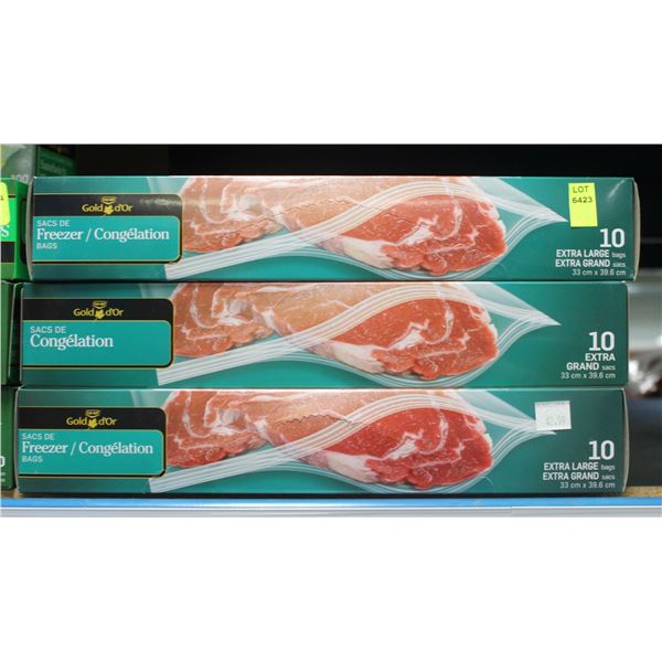 10 BOXES OF FREEZER BAGS XL