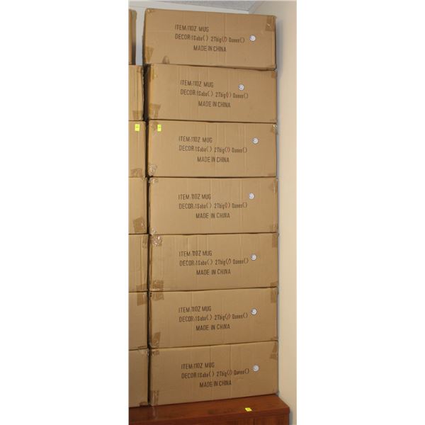 7 CASES OF 11 OZ MUGS