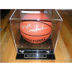 Wilt Chamberlin Autographed Basketball
