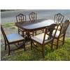 Image 1 : Dining table w/6 padded chairs