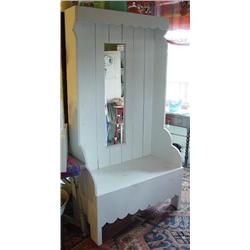 White settee with mirror