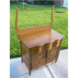 Oak Dry Sink w/towel bar