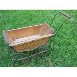 Wood/Metal doll carriage
