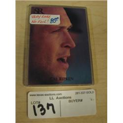 Very rare, no foil Cal Ripken card