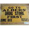 Image 1 : Adv. Sign-Albert's Drug Store-Dime Box