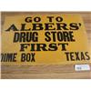 Image 1 : Adv. Sign-Albert's Drug Store-Dime Box
