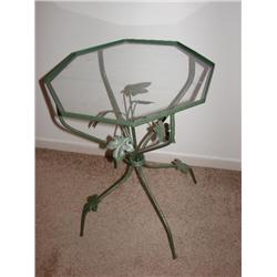 Iron & Glass octagon Patio Table