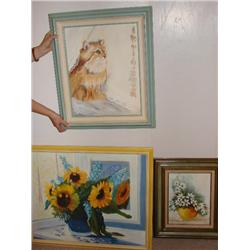 3 oil on canvas paintings