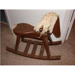 Child's wood rocking horse