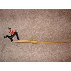 Wood toy-man on horse