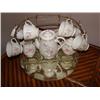 Image 1 : Teaset on wire display rack/mirrored base