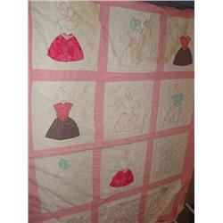Hand quilted quilt-Dutch Girl Pattern