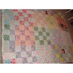 Handstitched,handquilted lap cutter quilt
