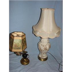 Two lamps w/shades