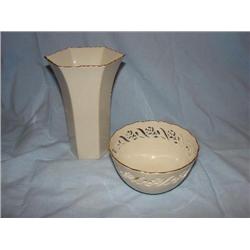 Lenox Vase & Lenox Bowl