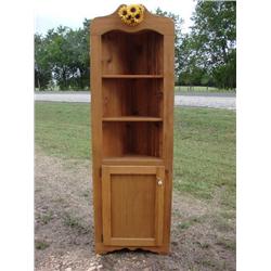 Pine corner cabinet