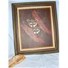 Image 1 : Oil on canvas, & petrified wood raccoon