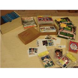 Baseball cards, world series book, game