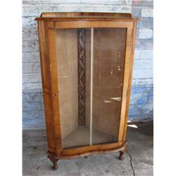 Corner cabinet w/fabric interior