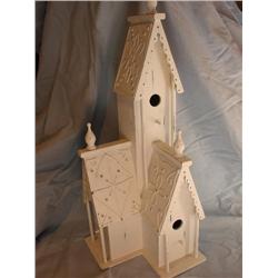 White Triple bird house