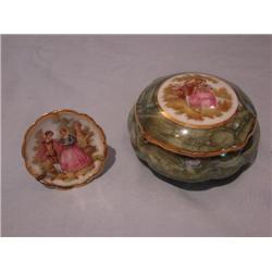 Limoges powder box, mini plate.