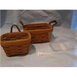 Three Longaberger baskets