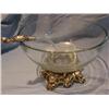 Image 1 : Glass & Silver punch bowl w/ladel