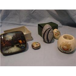 Trinket boxes, English morter,