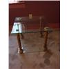 Image 1 : Gold & glass end table