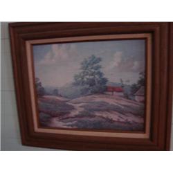 Gospard Bluebonnet print in glass