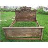 Image 1 : Carved bed w/wood rails